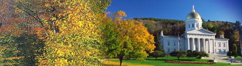 The Capitol (Golden)Dome where Vermonts' legislators meet in Montpelier