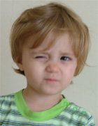 Our little granddaughter's sceptical squint